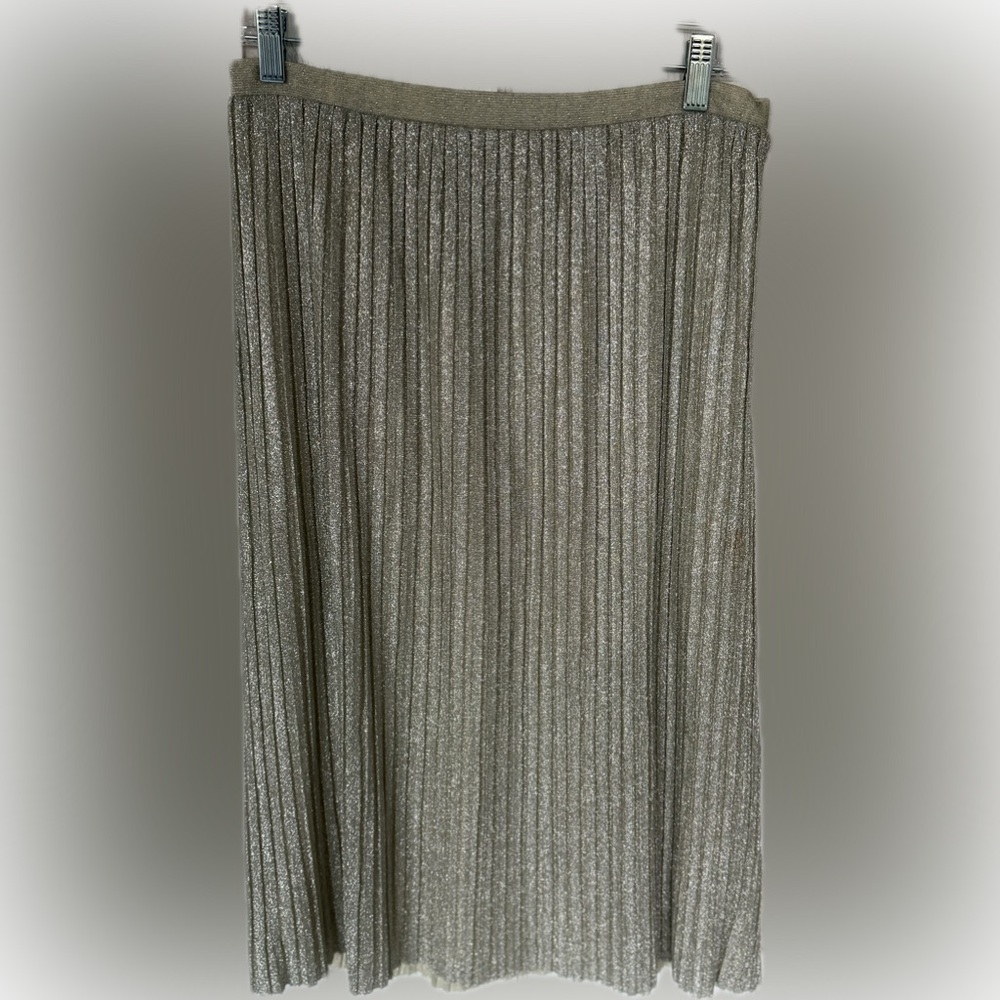 Kimichi  Blue (urban outfitters) Gold glitter sparkly pleated midi skirt. Large